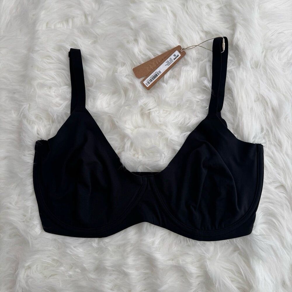 Skims Fits Everybody Unlined Demi Bra Onyx Size 34DDDD
